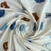 Blue Fabric Nursing Blanket - Cotton Cloud Blue