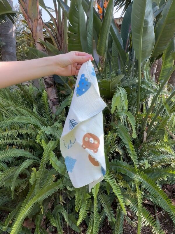 Burp Cloth - Cotton Cloud Blue - Large Single Tone