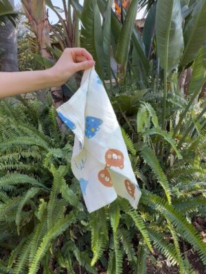Burp Cloth - Cotton Cloud Blue - Large Single Tone