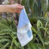 Blue TT M 1 Burp Cloth - Cotton Cloud Blue