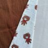 Brown Edge Burp Cloth - Teddy Bear Brown