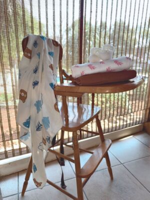 Burp Cloth - Cotton Cloud Blue