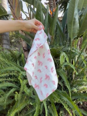 Burp Cloth - Pretty In Pink - Large Single Tone