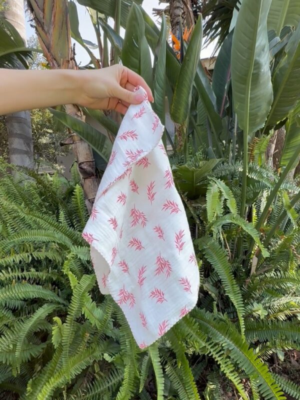 Burp Cloth - Pretty In Pink - Large Single Tone