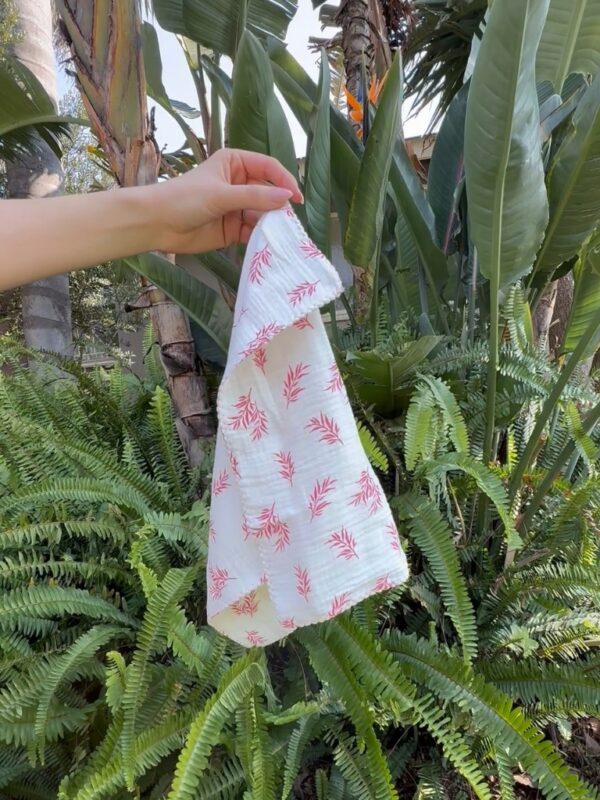 Burp Cloth - Pretty In Pink - Large Single Tone